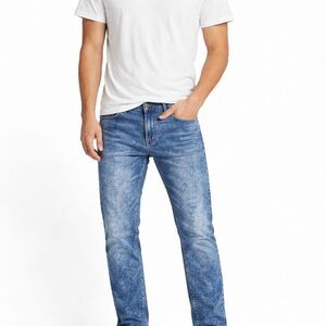 Akademiks Jeanius Men’s Y2K Slim Fit Acid Wash Jeans 34x30 Stretch